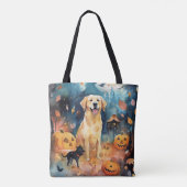 Halloween Finnischer Lappund mit Pumpkins Beängsti Tasche (Rückseite)