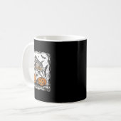 Halloween Fish Skeleton Funny Spooky Fish Bone Gra Kaffeetasse (Vorderseite Links)