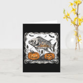 Halloween Fish Skeleton Funny Spooky Fish Bone Gra Karte (Gelbe Blume)