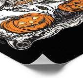 Halloween Fish Skeleton Funny Spooky Fish Bone Gra Poster (Ecke)