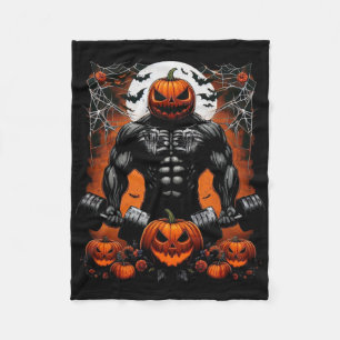 Halloween Fitness Skeleton Workout - Funny Gym Hal Fleecedecke