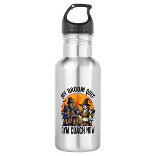 Halloween Fitness-Trainer Hexe Kürbis Workout Gr Edelstahlflasche