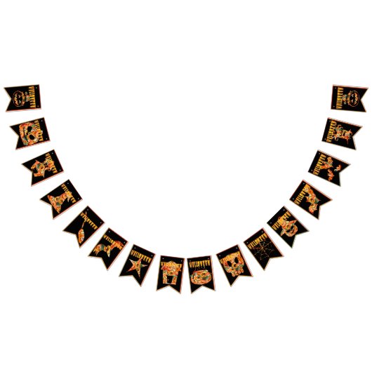 Halloween flags hanging for october night party wimpelkette (Alle)