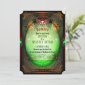 Halloween Flair Ghaful Affair Party Einladung (Stehend Vorderseite)