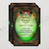 Halloween Flair Ghaful Affair Party Einladung (Vorne/Hinten)