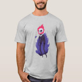 Halloween Flaming Skull T-Shirt (Vorderseite)
