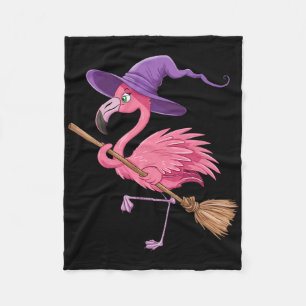 Halloween Flamingo Hexe hasst Beängstigende Kostüm Fleecedecke