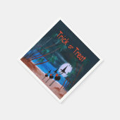 Halloween-Flamingo-Hexennapkins aus meiner Kunst Serviette (Ecke)