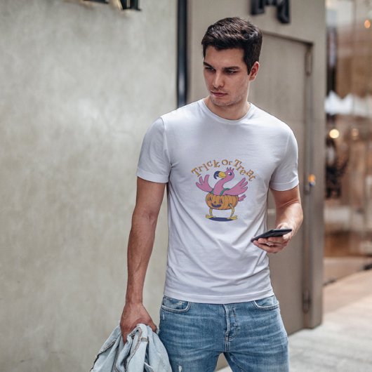 Halloween Flamingo Pumpkin Costume T-Shirt