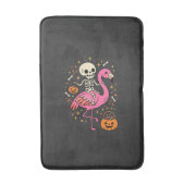 Halloween Flamingo Skelett Candy Eimer Vektor De Badematte (Vorderseite Vertikal)