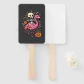Halloween Flamingo Skelett Candy Eimer Vektor De Fächer (Vorne und Hinten)