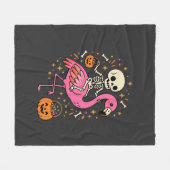 Halloween Flamingo Skelett Candy Eimer Vektor De Fleecedecke (Vorderseite (Horizontal))