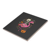 Halloween Flamingo Skelett Candy Eimer Vektor De Fliese (Seite)