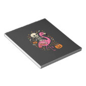 Halloween Flamingo Skelett Candy Eimer Vektor De Notizblock (angewinkelt)