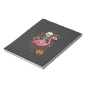 Halloween Flamingo Skelett Candy Eimer Vektor De Notizblock (Rotiert)