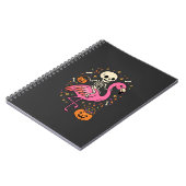 Halloween Flamingo Skelett Candy Eimer Vektor De Notizblock (Linke Seite)