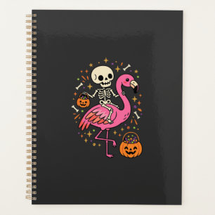 Halloween Flamingo Skelett Candy Eimer Vektor De Planer