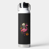 Halloween Flamingo Skelett Candy Eimer Vektor De Trinkflasche (Vorderseite)