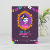 Halloween Flat Einladung zum Totentag (Stehend Vorderseite)