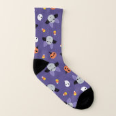 Halloween-Flechtmuster Socken (Rechts - Außen)