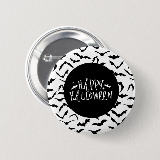 Halloween-Fledermaus-Anstecknadel Button (Vorne & Hinten)
