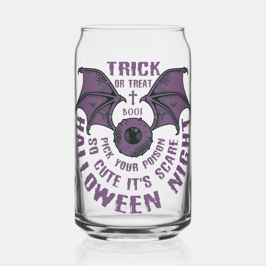Halloween-Fledermaus-Augen-Glas – Gruseliger Trick Dosenglas (Vorderseite)