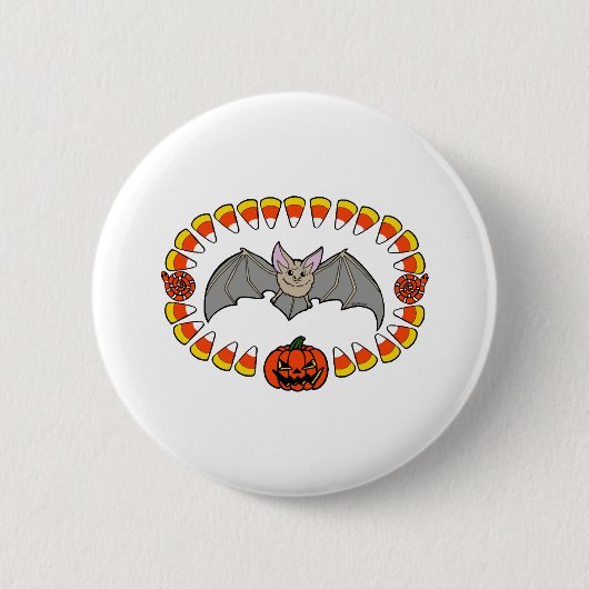 Halloween-Fledermaus Button (Vorderseite)