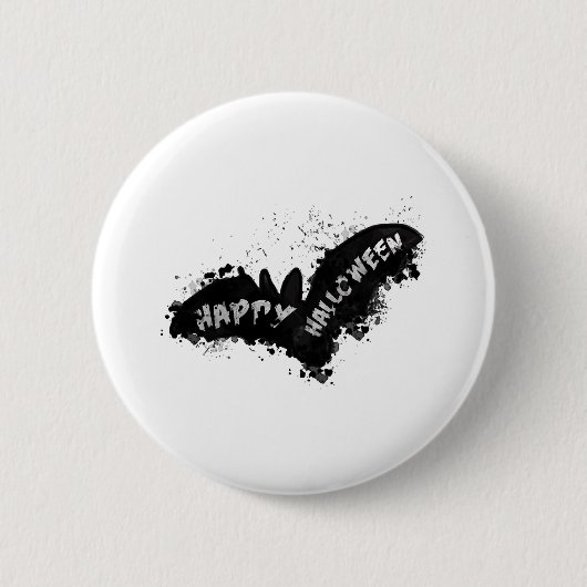 Halloween-Fledermaus Button (Vorderseite)
