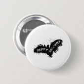 Halloween-Fledermaus Button (Vorne & Hinten)