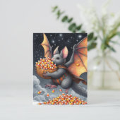 Halloween-Fledermaus-Fliegendes Eichhörnchen-Hybri Postkarte (Stehend Vorderseite)