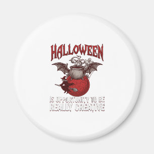 Halloween Fledermaus geflügelter Kessel fliegende  Magnet