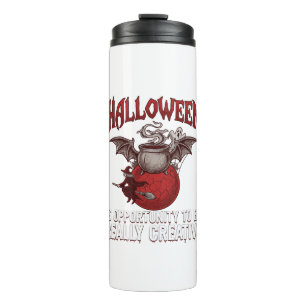 Halloween-Fledermaus-geflügelter Kessel fliegende Thermosbecher