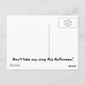 Halloween-Fledermaus kackte mit Hexe Postkarte (Rückseite)