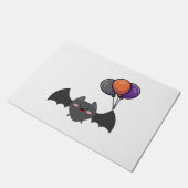 Halloween-Fledermaus mit Ballon Fußmatte (Schrägansicht)