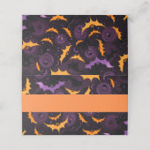 Halloween Fledermaus Name Platzkarte (Außenseite Aufgefaltet)