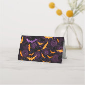 Halloween Fledermaus Name Platzkarte (Rückseite)