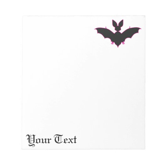 Halloween-Fledermaus Notizblock (Vorderseite)