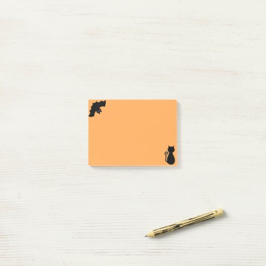 Halloween-Fledermaus Post-it Klebezettel (Auf Schreibtisch)