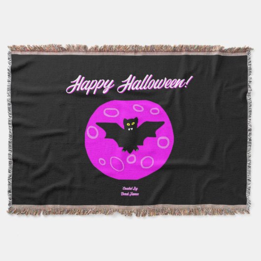 Halloween-Fledermaus-Wurfdecke Decke (Vorderseite)