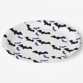 Halloween Fledermausdruck Pappteller (Schrägansicht)