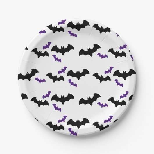Halloween Fledermausdruck Pappteller (Vorderseite)