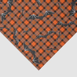 Halloween-Fledermäuse auf Kariert Seidenpapier