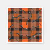 Halloween-Fledermäuse auf Kariert Serviette (Vorderseite)