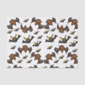 Halloween-Fledermäuse aus dekorativem Papierpapier Seidenpapier (Vorderseite)