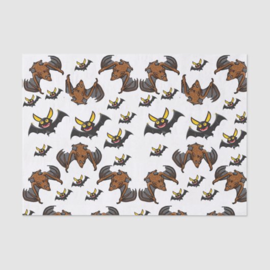 Halloween-Fledermäuse aus dekorativem Papierpapier Seidenpapier (Vorderseite)