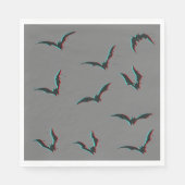 Halloween-Fledermäuse aus Schwarz und Grau Serviette (Vorderseite)