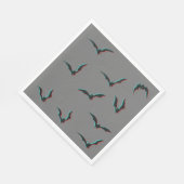 Halloween-Fledermäuse aus Schwarz und Grau Serviette (Ecke)