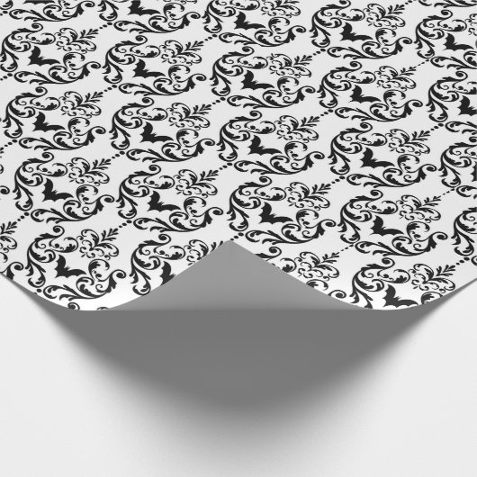 Halloween-Fledermäuse aus Schwarz und Weiß Geschenkpapier (Ecke)