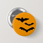 Halloween-Fledermäuse Button (Vorne & Hinten)