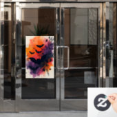 Halloween-Fledermäuse Fensteraufkleber (Büro Tür)